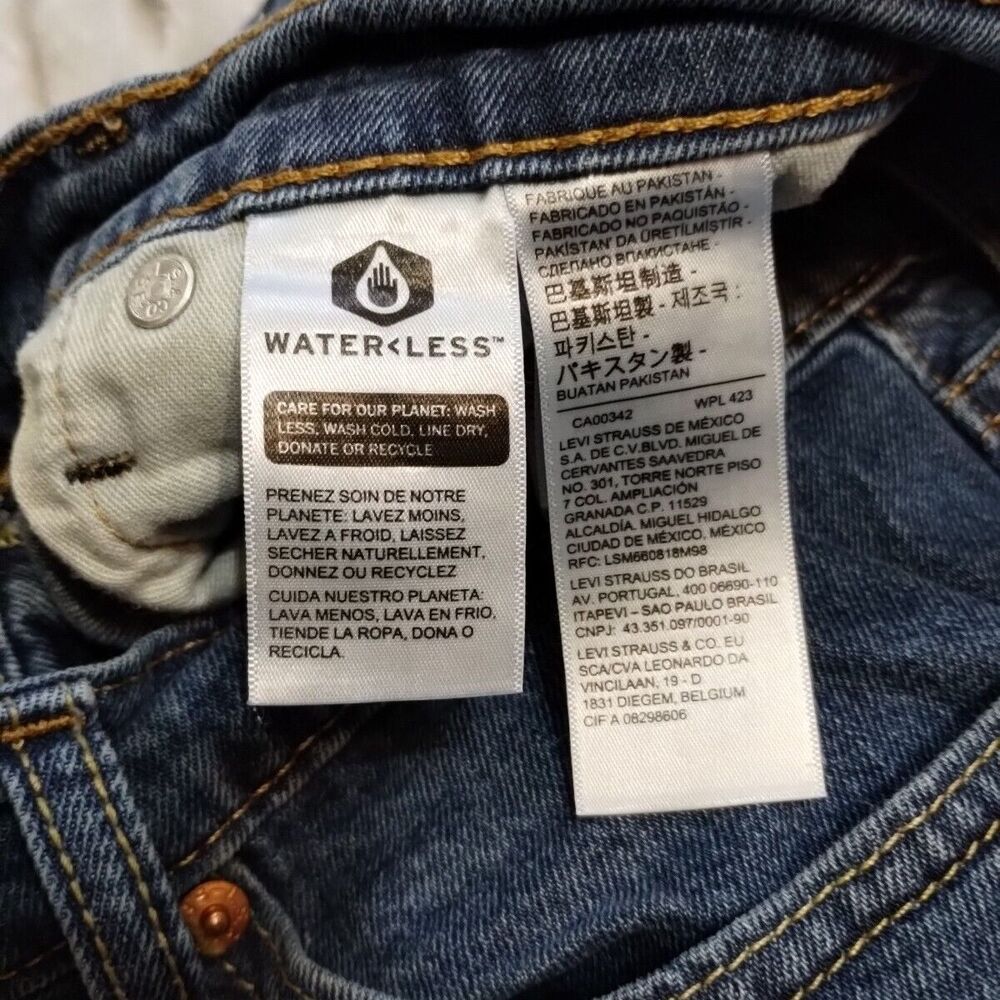 Levi 511 Mens Jeans Size 38 X 30 Blue Denim - Picture 9 of 10